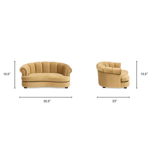 Halle 35.5" Rolled Arm Channel-Tufted Dog Sofa Bed