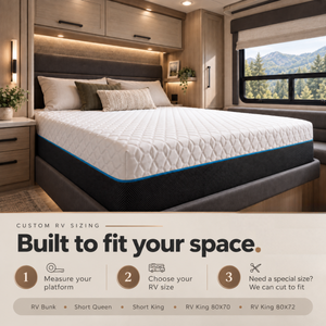 Copper Infused 12 Inch Plush Memory Foam Short Queen Mattress