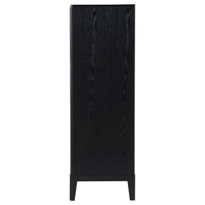 Mason - 5 Drawer Chest With Fluted Design - Black