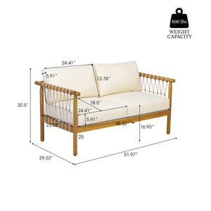 Teak Finish Acacia Wood Patio Seating