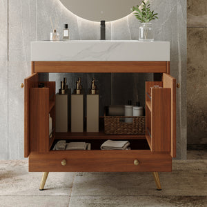 Mid-Century Free-Standing Bathroom Vanity