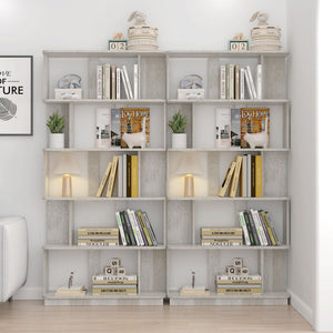 Modern 5 Tier Open Storage Bookcase
