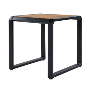 Outdoor Side Table with Teak Wood Top