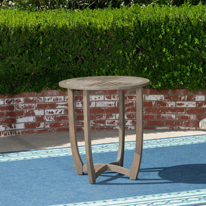 Hermosa - Rustic Circular Bistro Table - Gray