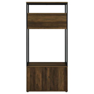Flora - 2 Door Coat Rack Hall Tree Storage Bench And Multi Functional Storage - Natural