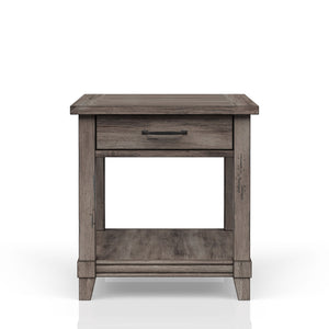 End Table With Storage Drawer Usn - Gray