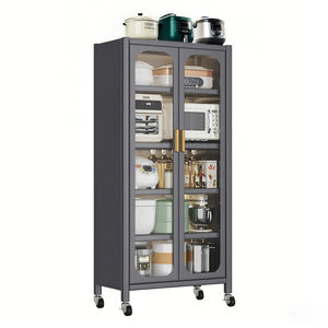 Open-Door Kitchen Shelving Floor-to-Ceiling Storage Cabinet