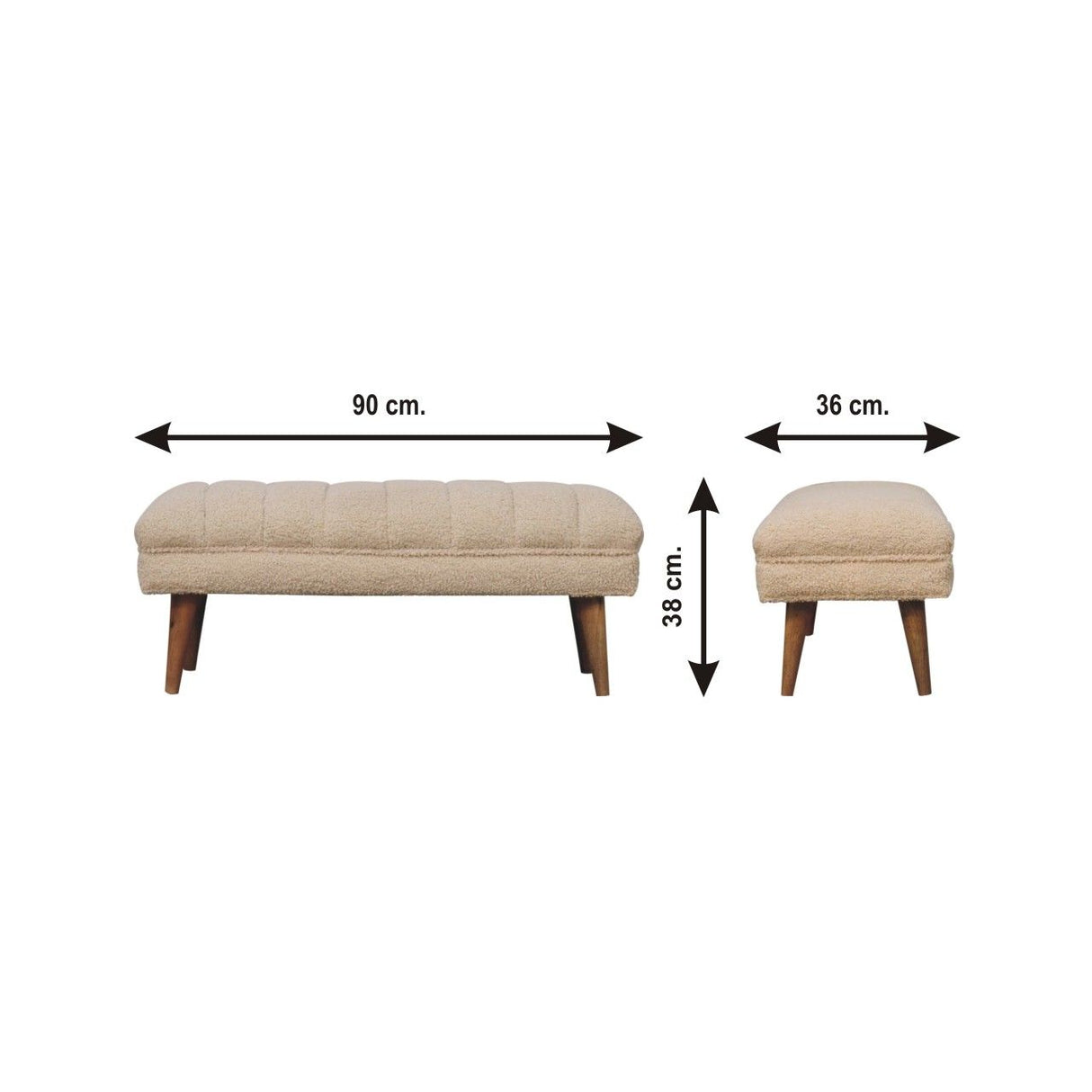 Puffer Bench - Beige