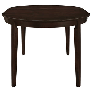 Gabriel - Oval 7 Piece Dining Set With Chairs - Cappuccino