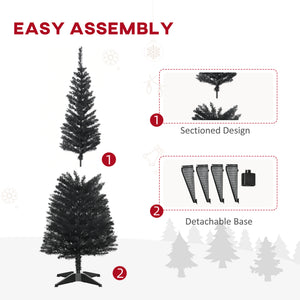 HOMCOM 5' Artificial Pencil Christmas Tree