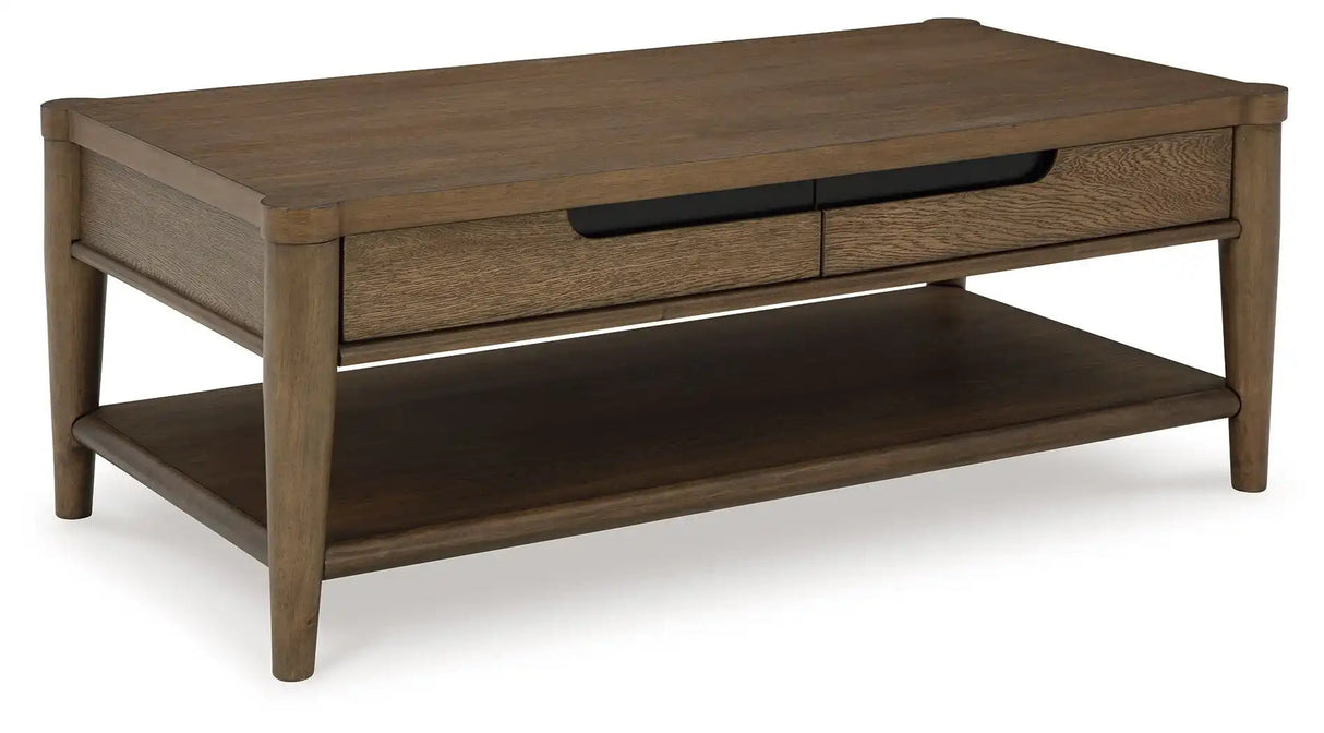 Roanhowe - Rectangular Cocktail Table - Brown - Best Buy Furniture