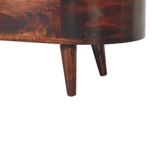 Solid Wood Light Rounded Lid-up Blanket Box