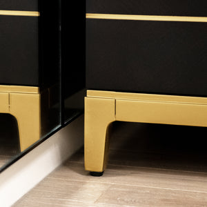 Kingsly 21" Wide Contemporary Glam Storage Side Table