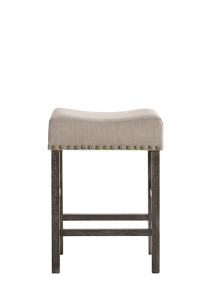 Martha II - Weathered Counter Height Stool (Set of 2) - Gray / Tan - Best Buy Furniture