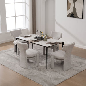 Armless Curved Back Accent Chairs