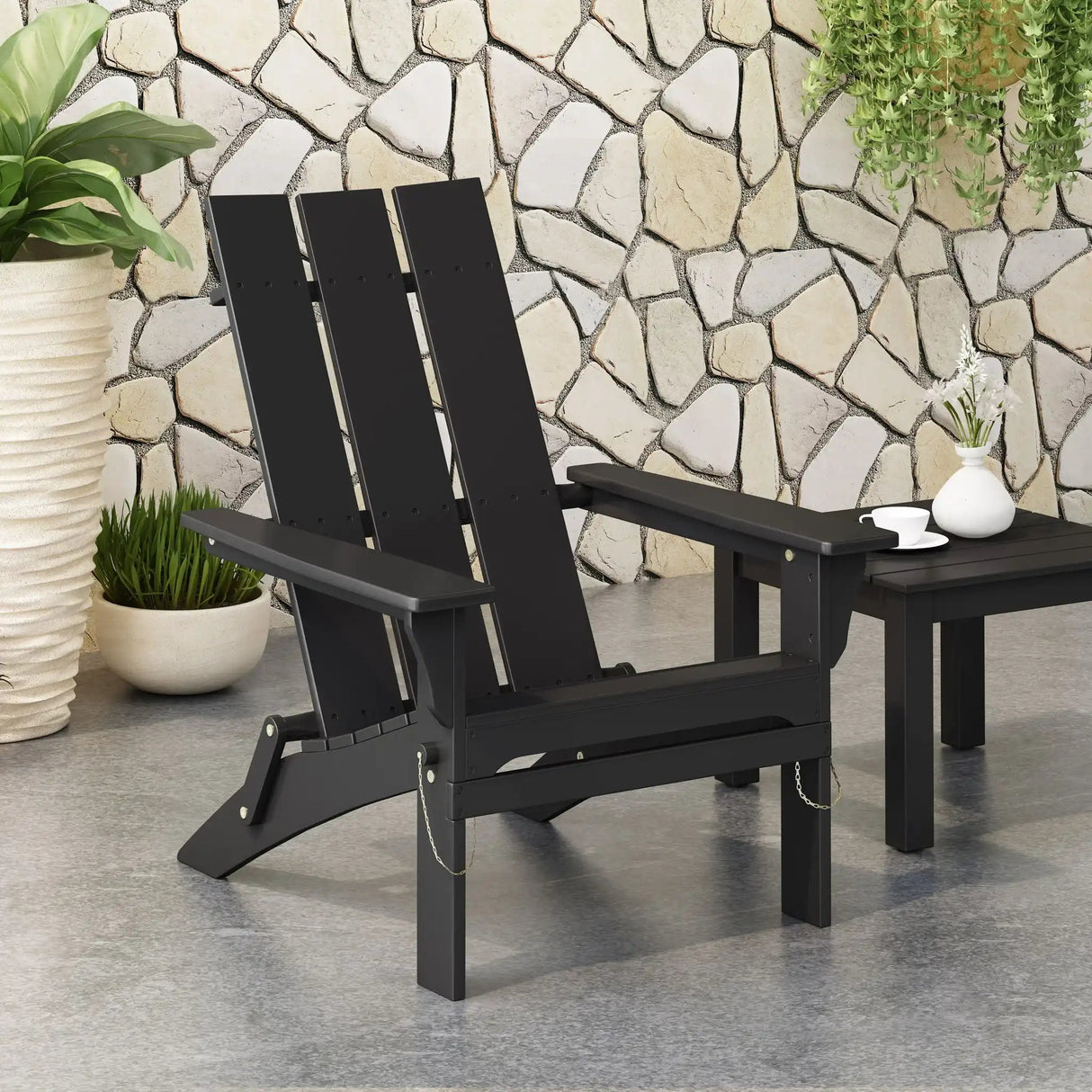 Aurascape - Outdoor Comfort Foldable Adirondack Chair - Best Buy Furniture