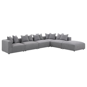 Amherst - Armless Chair With Accent Pillow - Gray