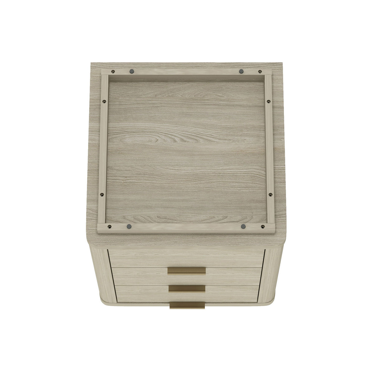Evelyn - Nightstand With 3 Drawers, Smooth Rounded Edges