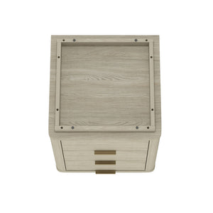 Evelyn - Nightstand With 3 Drawers, Smooth Rounded Edges