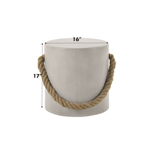 Gene - Fiber Concrete Accent Table - Gray - Best Buy Furniture