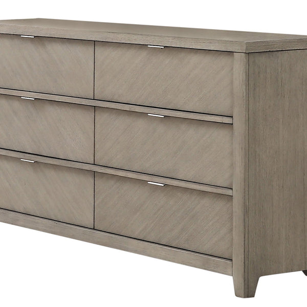 6 Drawer Dresser - Light Gray