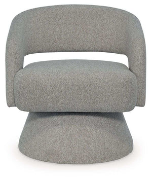 Nashkins - Swivel Accent Chair - Pebble - Best Buy Furniture