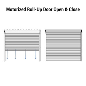 Motorized Roll-Up Door Kit for Garage Shed