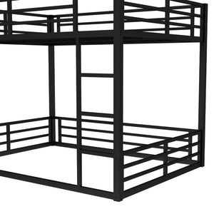 Metal Queen Over Queen Bunk Bed for Teens and Adults