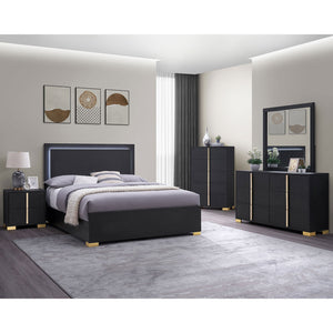 Jeremiah - LED Panel Bed With Touch Controlled Lighting