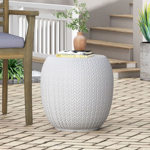 Outdoor Lightweight, Concrete Side Table - Antique White - Best Buy Furniture