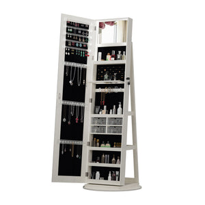 Swivel Jewelry Cabinet With Full Length Mirror