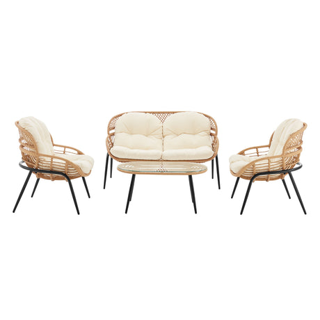 Pine - 4 Piece Outdoor Conversation Set