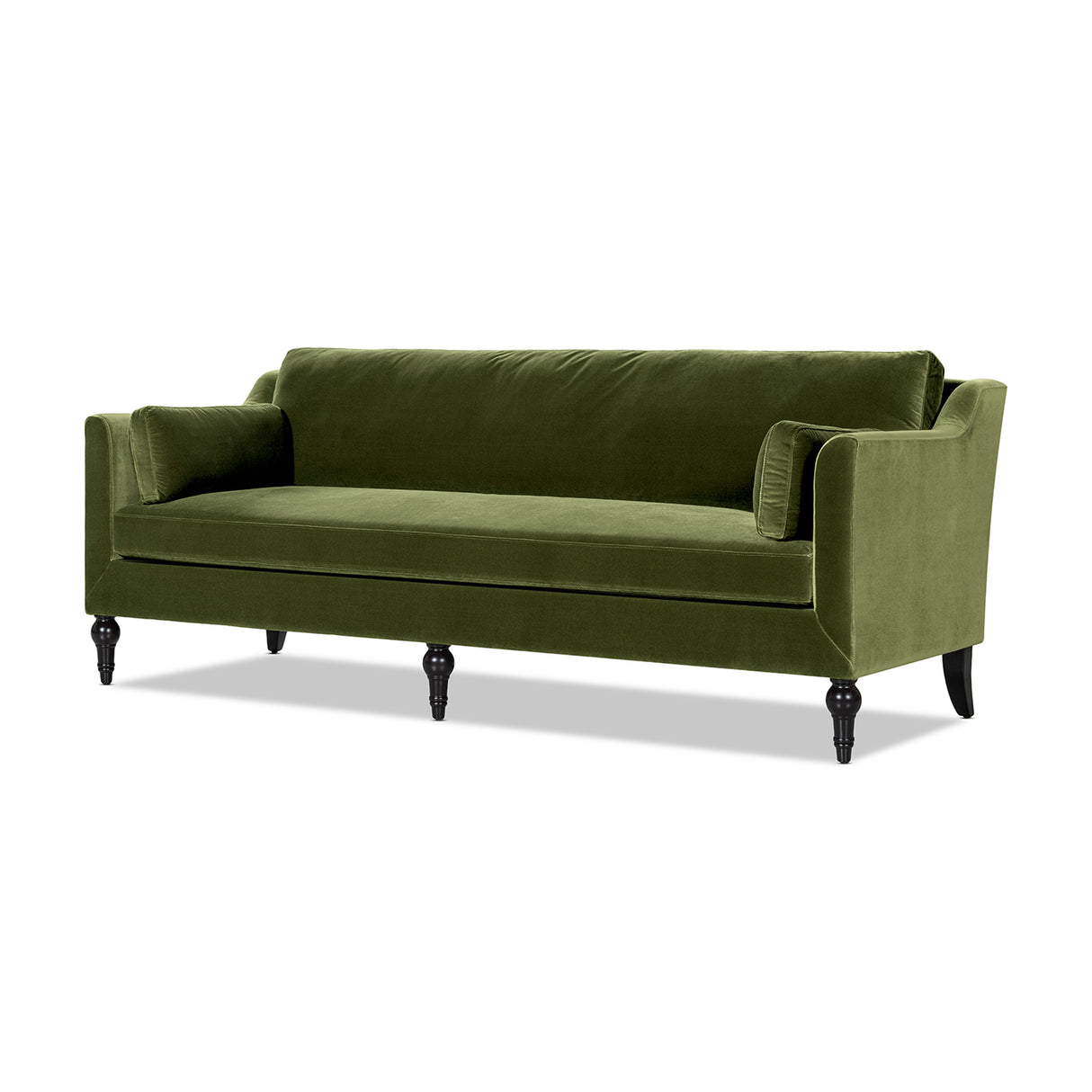 Josephine 84.5" Upholstered Modern Sofa, Olive