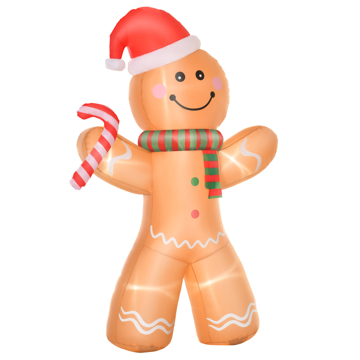HOMCOM 8ft Christmas Inflatable Gingerbread Man Decoration