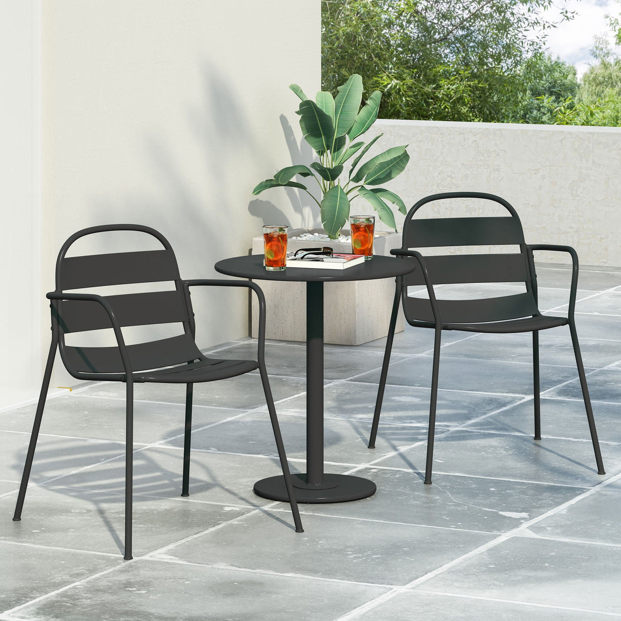 Terra Nova - Bistro Set - Matte Black - Best Buy Furniture