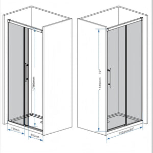 Frameless Single Sliding Shower Door