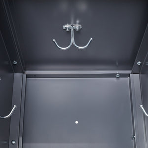 9 Door Lockers With Lock For Storage In Office, School, Gym, And Bedroom - Gray