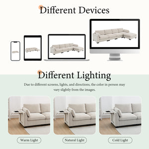 130" Modular Sectional Sofa