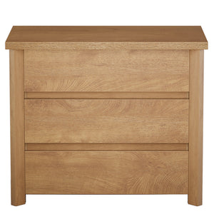 Nightstand With 3 Drawers, Bedside Table, Compact Storage - Brown