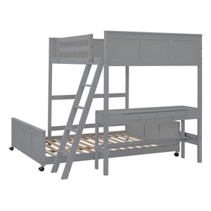 Full Over Full Bunk Bed With Desk