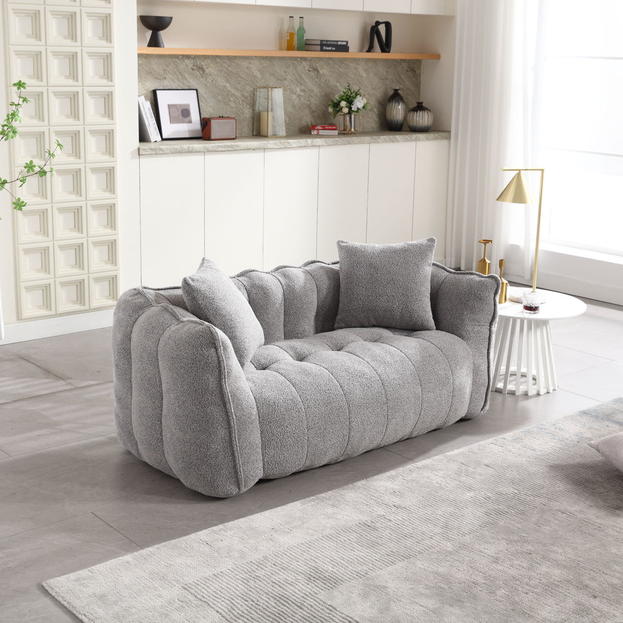 Cozy Beanbag Chair With High Resilience Foam Core For 2