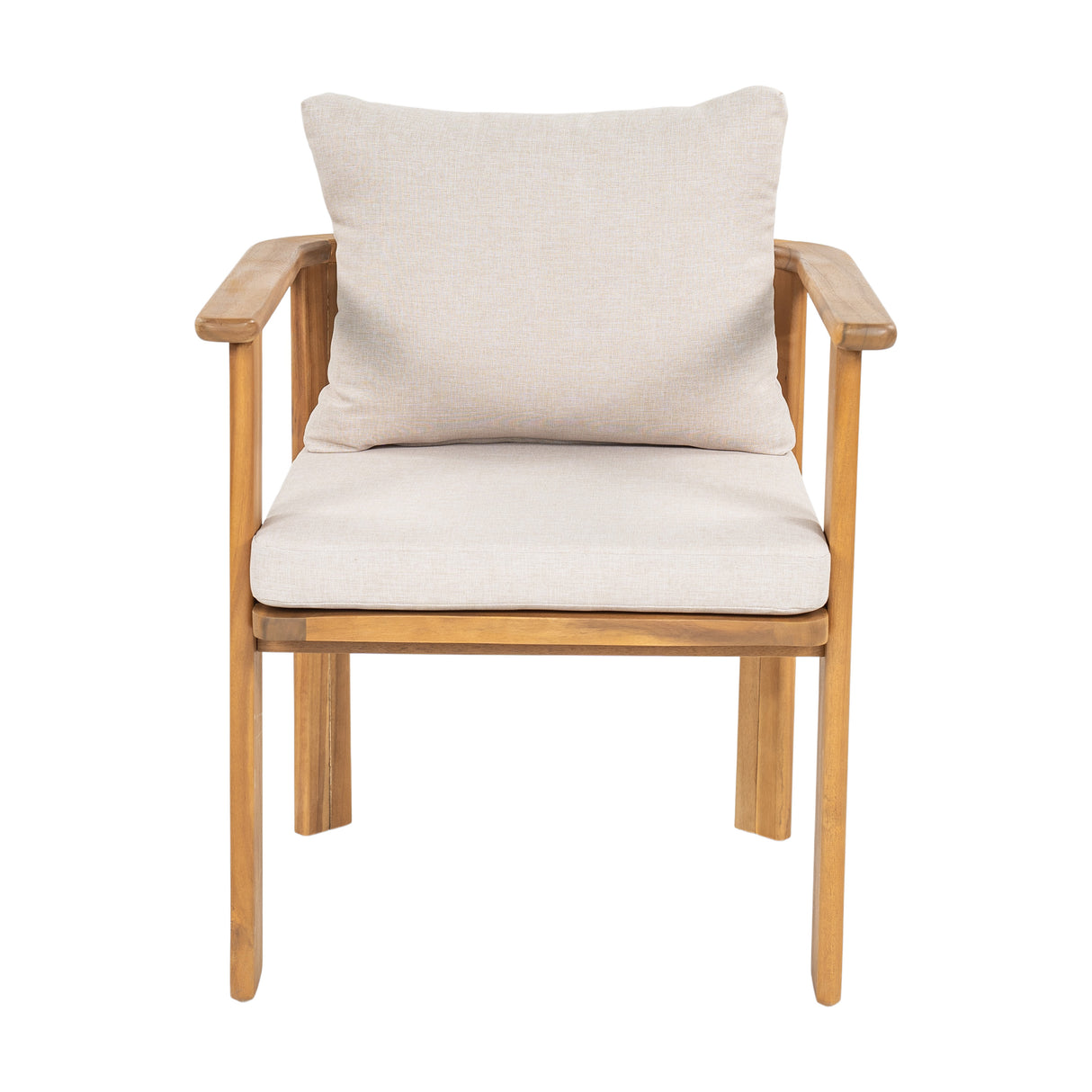 Kaja Outdoor Acacia Wood Dining Chair, Teak Finish Frame