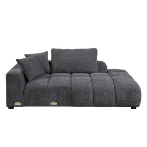 Chosen - Sectional Sofa With Toss Pillows With 2 Chaises With Ottoman - Gray
