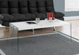 Coffee Table Rectangular For Living Room Clear Tempered Glass - Best Buy Furniture