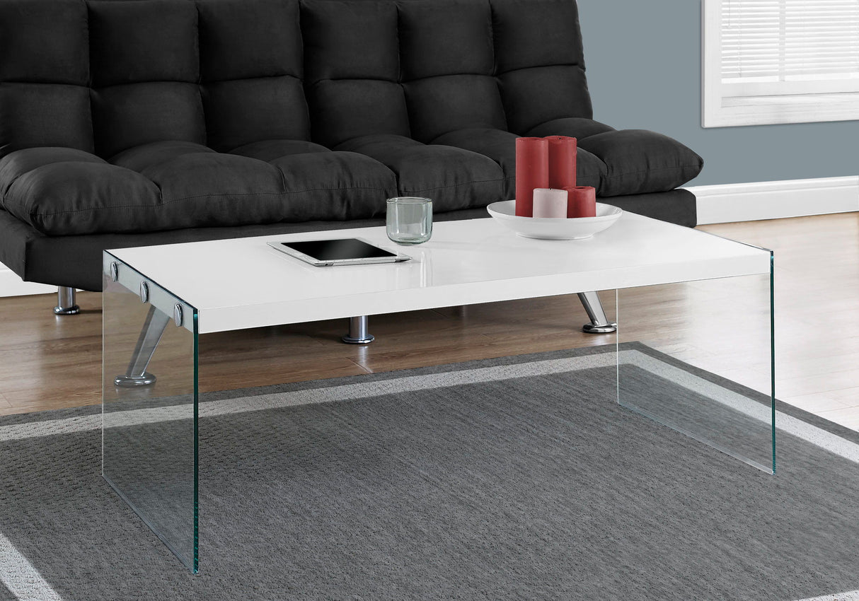 Coffee Table Rectangular For Living Room Clear Tempered Glass - Best Buy Furniture