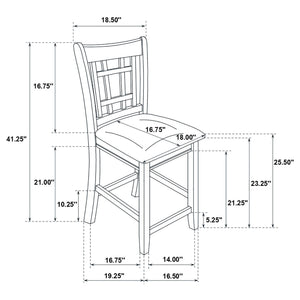 Danford - 5 Piece Counter Height Dining Set With Upholstered Stools - Espresso