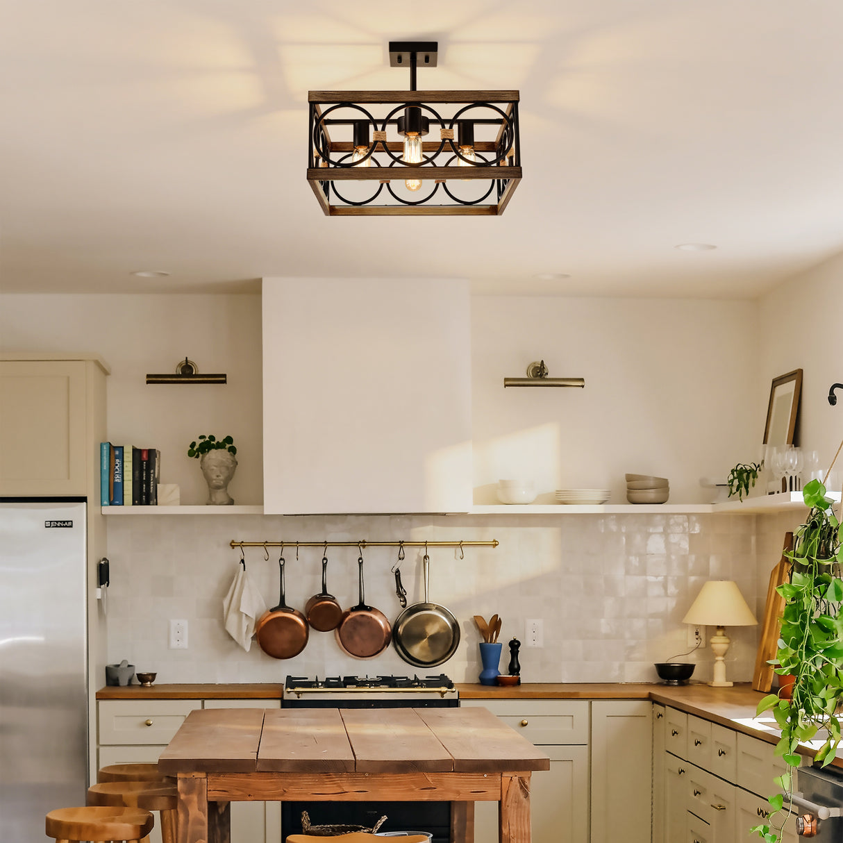 4-Light Square Kitchen Island Lights