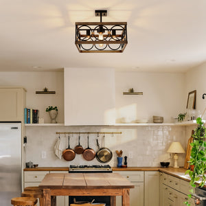 4-Light Square Kitchen Island Lights
