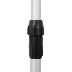 Portable Adjustable Height Snow Shovel with D-Grip Handle - Silver