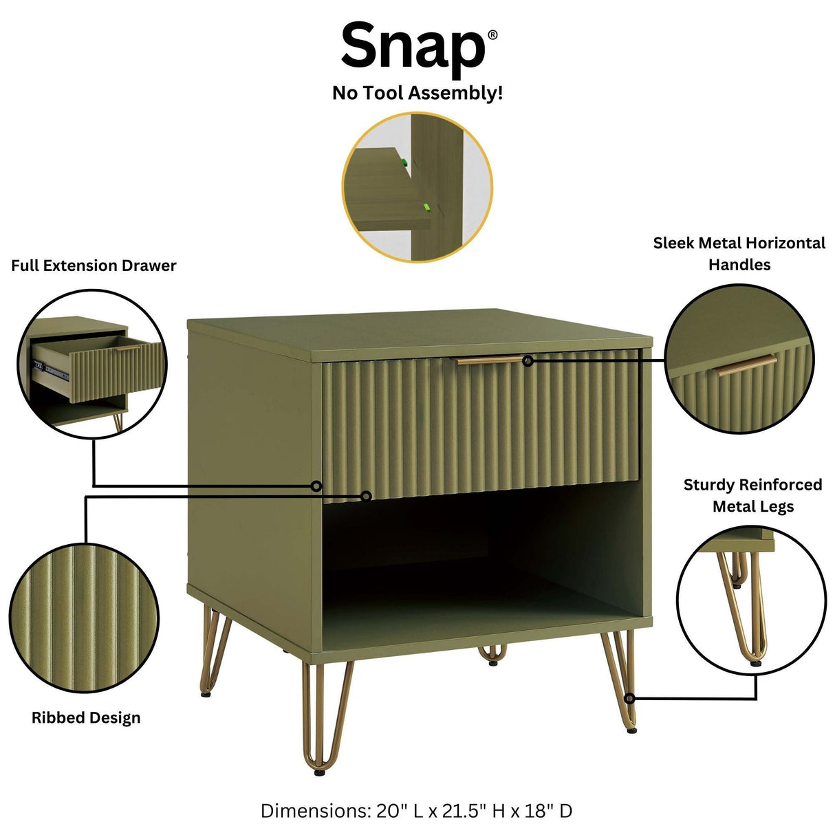 Dumbo - Modern Nightstand